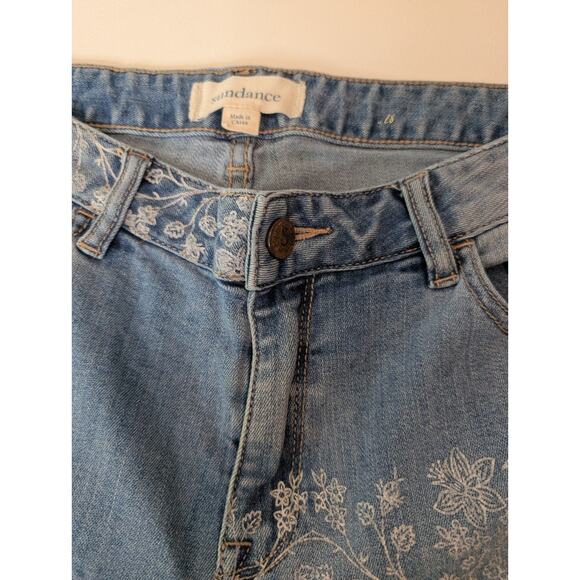 Sundance Women's Bella Etched Floral Print Straight Jeans Size 28 Boho - Picture 4 of 14